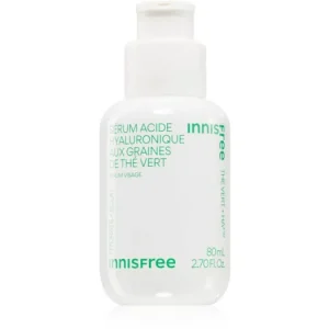 Árcsökkenés innisfreeGreen Tea Seed Hyaluronic Serum nyugtató arcszérum élénk és hidratált bőr
