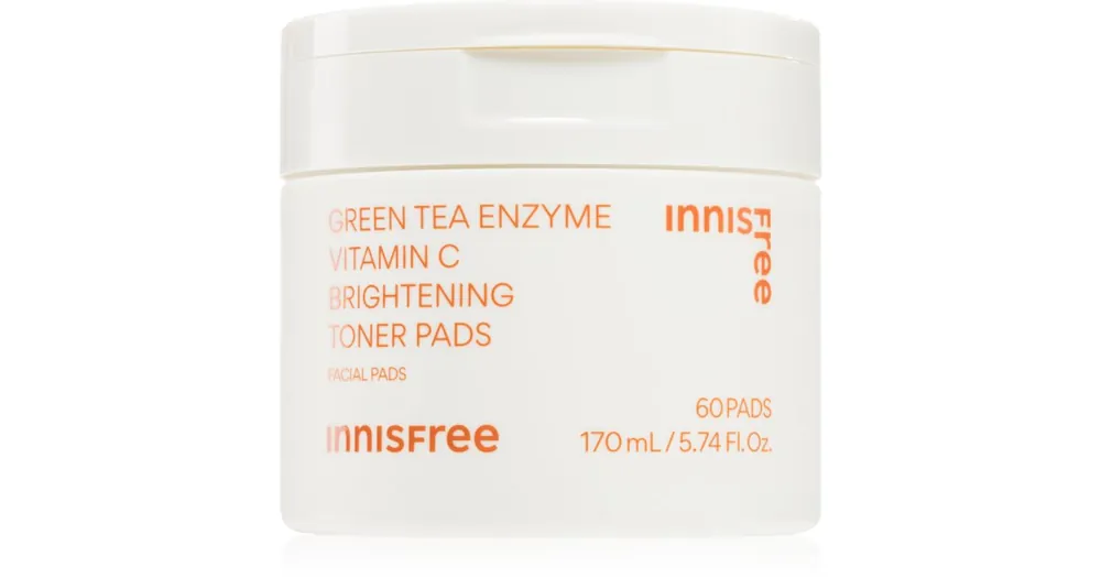 Outlet innisfreeGreen Tea Vitamin C Brightening Toner Pads tonizáló párnák élénk és hidratált bőr