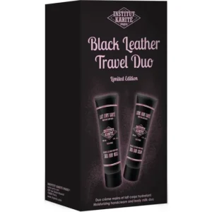 Institut Karité ParisBlack Leather Travel Duo utazási készlet kézre és testre Szuper ajánlat