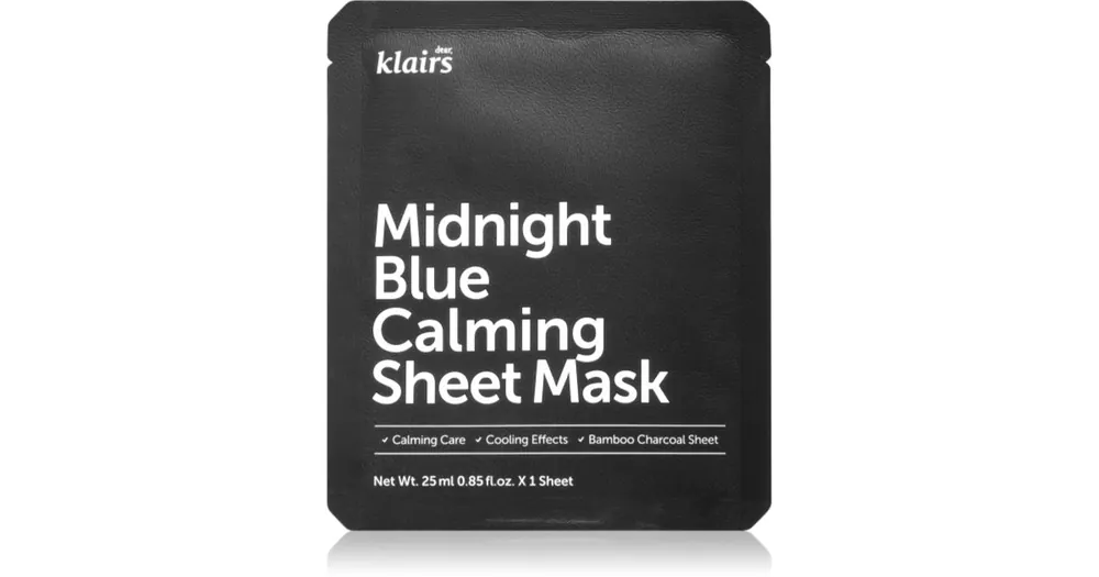 Ne maradj le KlairsMidnight Blue Calming Sheet Mask nyugtató hatású gézmaszk