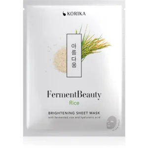 Utolsó esély KORIKAFermentBeauty Brightening Face Sheet Mask with Fermented Rice and Hyaluronic Acid fényesítő hatású gézmaszk fermentált rizzsel és hialuronsavval