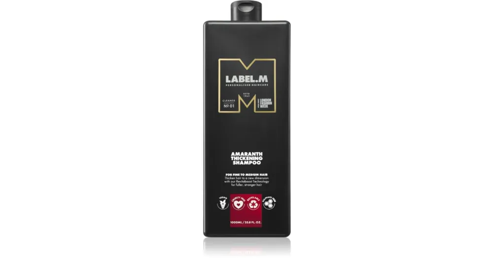 Kiárusítás label.mAmaranth Thickening Shampoo Sampon az extra dús hatásért