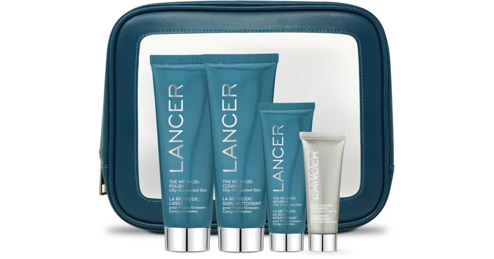 Biztonságos vásárlás LANCERTHE METHOD INTRO KIT Oily-Congested Skin ajándékszett zsíros bőrre