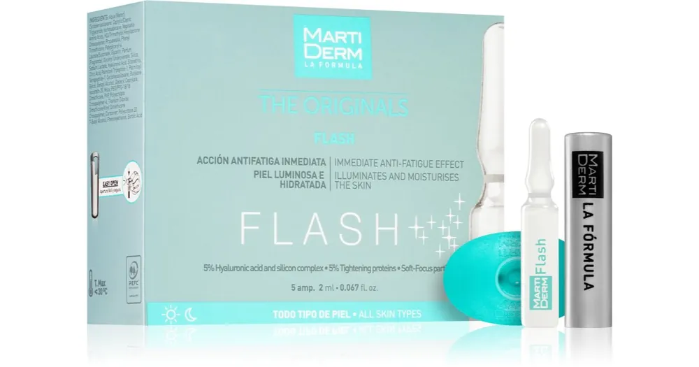 MartiDermThe Originals Flash koncentrált ápolás ampullákban Azonnali szállítás