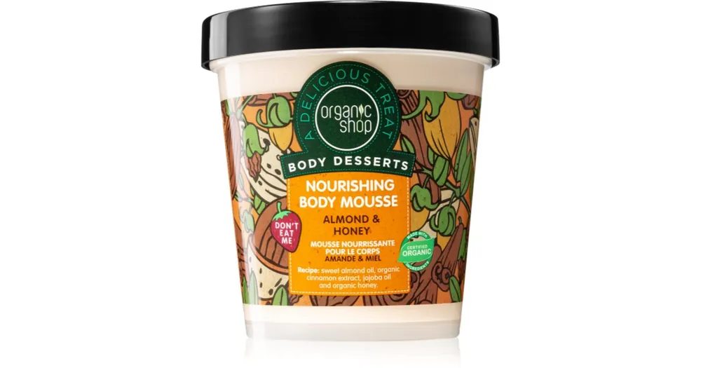 Organic ShopBody Desserts Almond & Honey testhab a táplálásért és hidratálásért Ajánlat