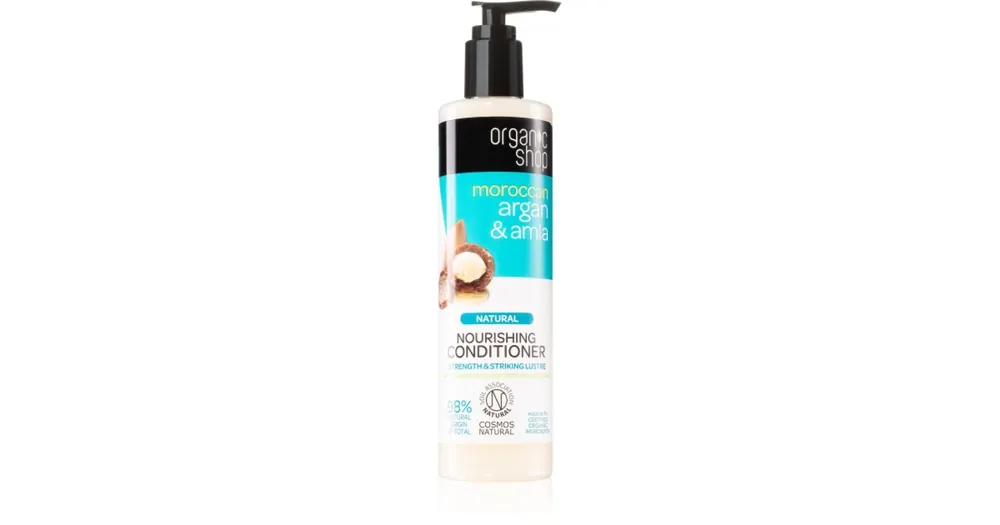 Bestseller Organic ShopNatural Moroccan Argan & Amla tápláló kondícionáló a festett és károsult hajra