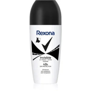 RexonaInvisible Black and White Roll-On golyós dezodor roll-on a fehér és sárga foltok ellen Vedd meg online