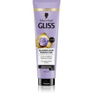 Kihagyhatatlan ajánlat SchwarzkopfGliss Blonde Hair Perfector regeneráló hajmasz szőkített vagy melírozott hajra