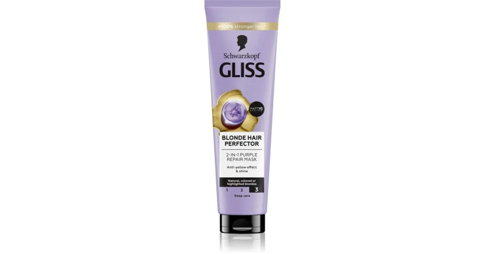 Kihagyhatatlan ajánlat SchwarzkopfGliss Blonde Hair Perfector regeneráló hajmasz szőkített vagy melírozott hajra