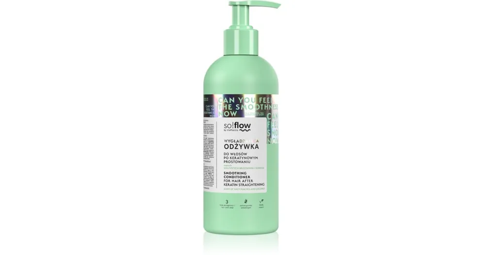 Különleges ajánlat so!flowAfter Keratin Straightening Smoothing Conditioner kisimító kondicionáló