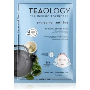 TeaologyWhite Tea Peptide Mask intenzíven nyugtató és bőrélénkítő arcmaszk Újdonság