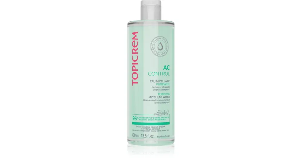 Vásárlói kedvenc TopicremAC Purifying Micellar Water tisztító micellás víz az aknéra hajlamos zsíros bőrre