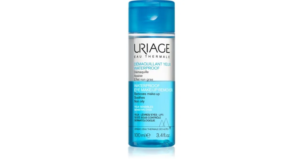 Kedvezmény UriageEau Thermale Waterproof Eye Make-up Remover vízálló make-up lemosó érzékeny szemre