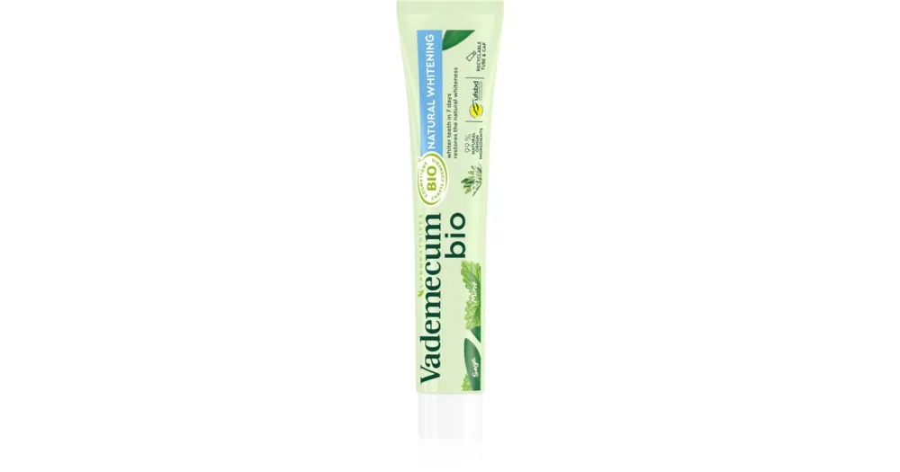 Gyors kiszállítás VademecumBIO Natural Whitening fogkrém gyógynövényekkel fehérítő hatással