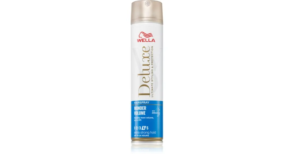 Olcsóbb WellaDeluxe Wonder Volume hajlakk erős fixálással dús hatásért
