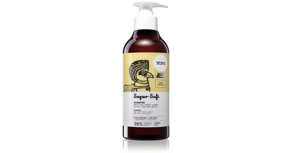 YopeDaily Heroes Soft Shampoo Oat Milk finom állagú sampon érzékeny fejbőrre Bestseller