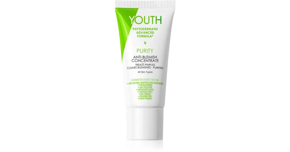 Legkelendőbb YOUTHPurity Anti-Blemish Concentrate helyi ápolás pattanásos bőrre