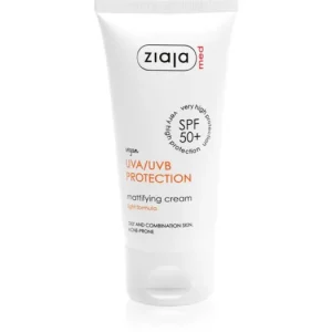 Ziaja MedProtecting UVA + UVB mattító napozó krém az arcra SPF 50+ Különleges ajánlat