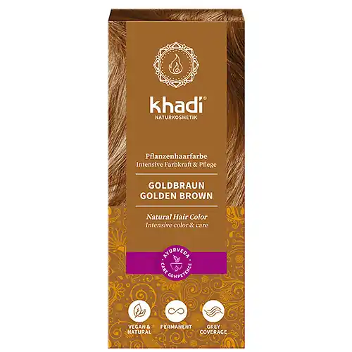 Khadi Khadi Növényi hajfesték por 100 g - Aranybarna Árcsökkenés
