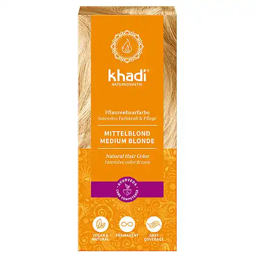 Azonnal elérhető Khadi Khadi Növényi hajfesték por 100 g - Középszőke