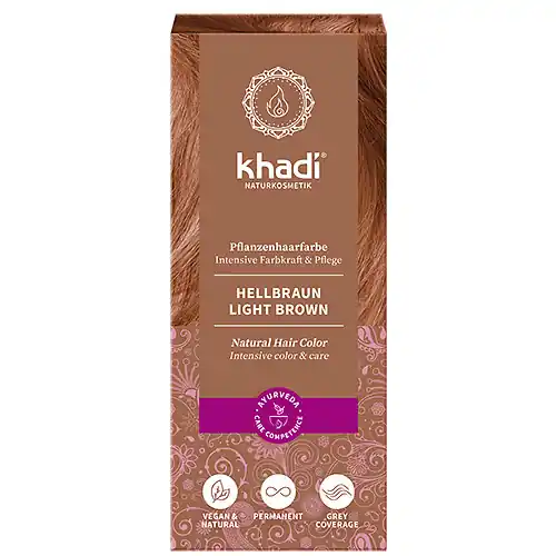Outlet Khadi Khadi Növényi hajfesték por 100 g - Világosbarna