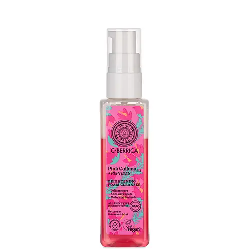Outlet Natura Siberica C-Berrica Pink Calluna Ragyogásfokozó arctisztító hab 150 ml
