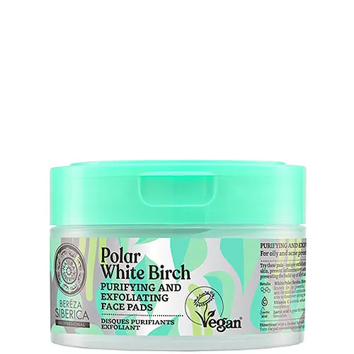 Outlet Natura Siberica Polar White Birch Hámlasztó arctisztító korongok 20 db