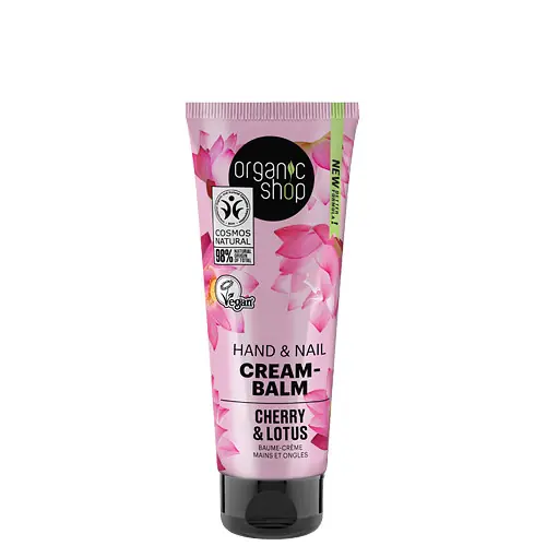 Árengedmény Organic Shop Cseresznye és lótusz Kéz- és körömápoló krémbalzsam 75 ml