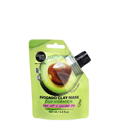 Szezonális akció Organic Shop Deep Hydration Avokádós agyagmaszk ceramidokkal 100 ml