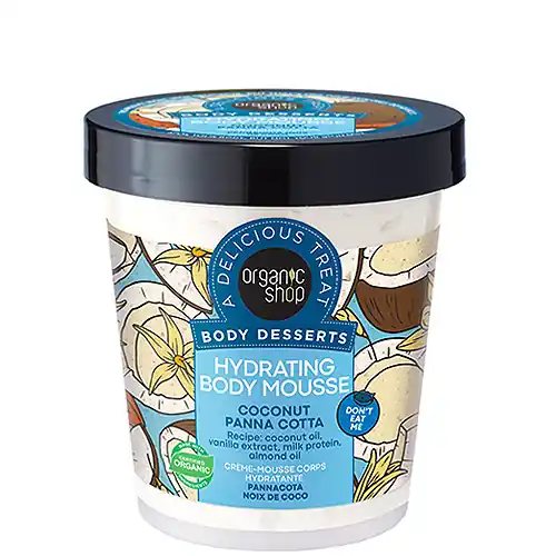 Szuper akció Organic Shop Kókuszos Panna Cotta Hidratáló testápoló mousse 450 ml