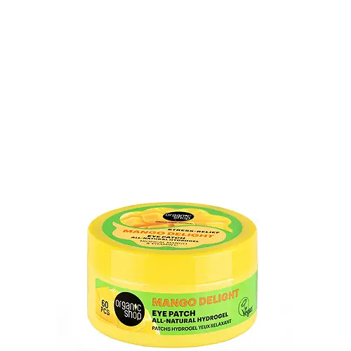 Akciós ár Organic Shop Mango Delight Stresszoldó természetes hidrogél szemmaszk 60 db