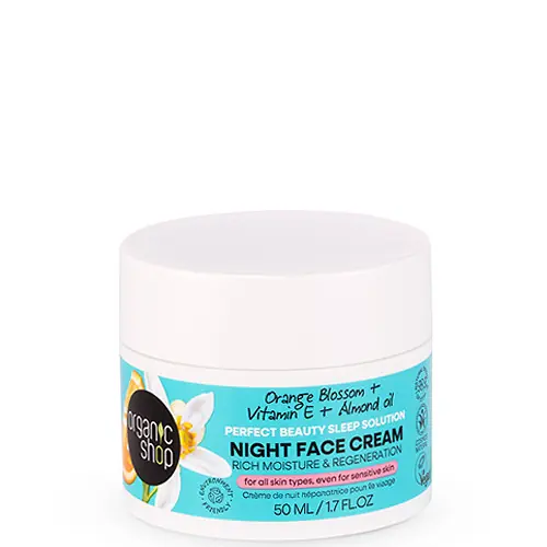 Szuper akció Organic Shop Narancsvirág Éjszakai arckrém E-vitaminnal és mandulaolajjal 50 ml