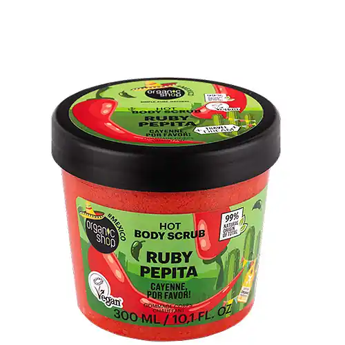 Nézd meg most Organic Shop Rubi Pepita Hot testradír cayenne borssal 300 ml