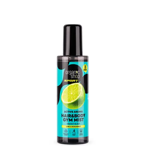 Kedvezmény Organic Shop Sport - Lime és bergamott Aktív aroma haj- és testpermet 200 ml
