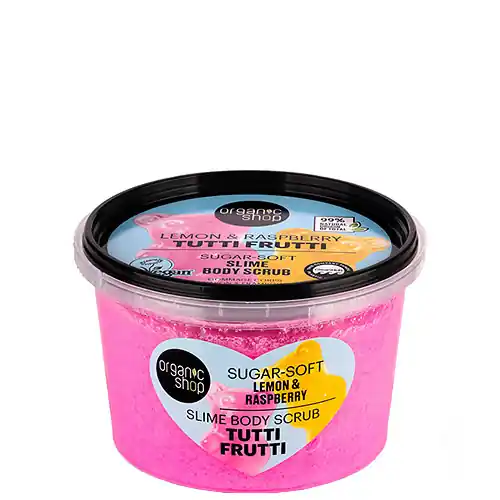 Organic Shop Tutti Frutti Slime testradír citrommal és málnával 250 ml Népszerű