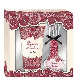 Ajánlat Christina Aguilera Red Sin női parfüm set (eau de parfum) Edp 15ml + Sg 50ml