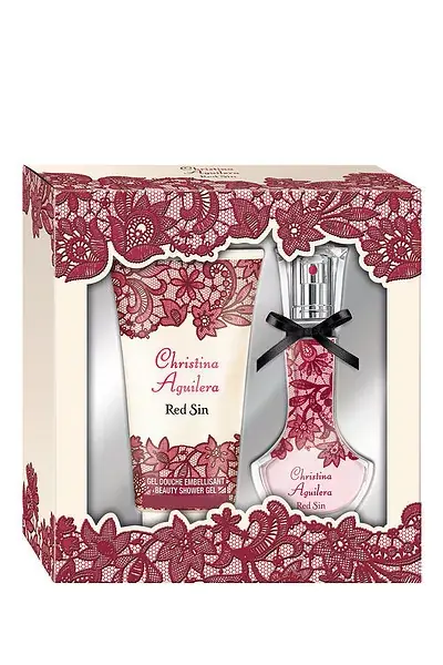 Ajánlat Christina Aguilera Red Sin női parfüm set (eau de parfum) Edp 15ml + Sg 50ml