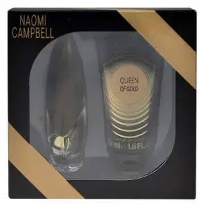 Naomi Campbell Queen of Gold női parfüm Set (Ajándék szett) (eau de toilette) edt 15ml + Tusfürdő 50ml Kedvezményes ár